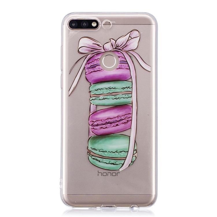 Pattern Printing IMD TPU Soft Case for Huawei Honor 7C / Enjoy 8 /Y7 Prime (2018) - Macaroon Pattern-1