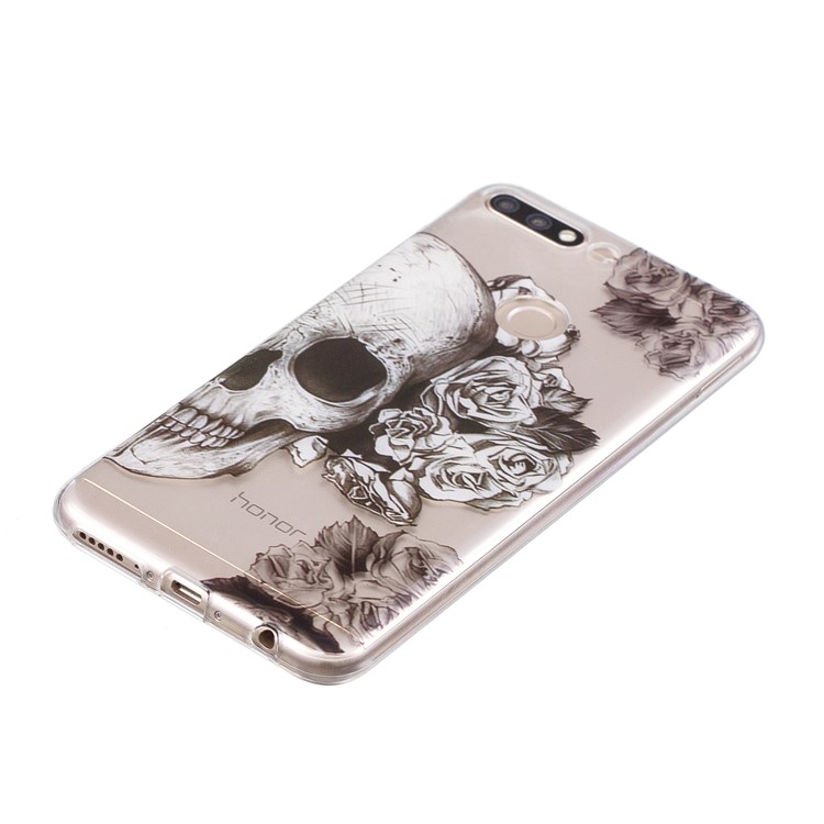 Pattern Printing IMD TPU Protection Case for Huawei Honor 7C / Enjoy 8 /Y7 Prime (2018) - Cool Skull-2
