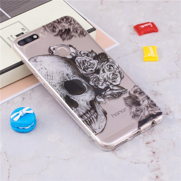 Pattern Printing IMD TPU Protection Case for Huawei Honor 7C / Enjoy 8 /Y7 Prime (2018) - Cool Skull-4