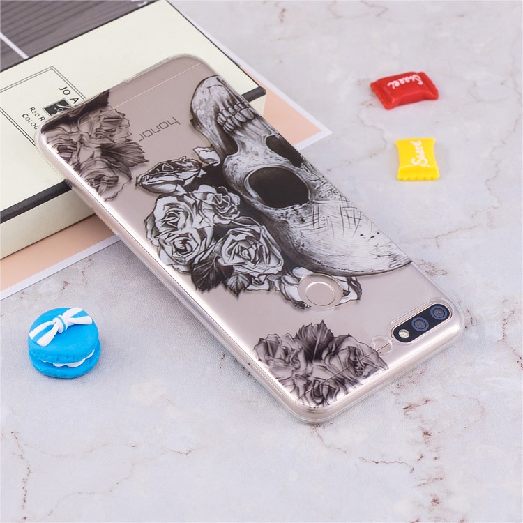 Pattern Printing IMD TPU Protection Case for Huawei Honor 7C / Enjoy 8 /Y7 Prime (2018) - Cool Skull-5