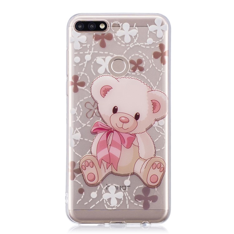 Pattern Printing IMD TPU Case Shell for Huawei Honor 7C / Enjoy 8 /Y7 Prime (2018) - Adorable Bear-1