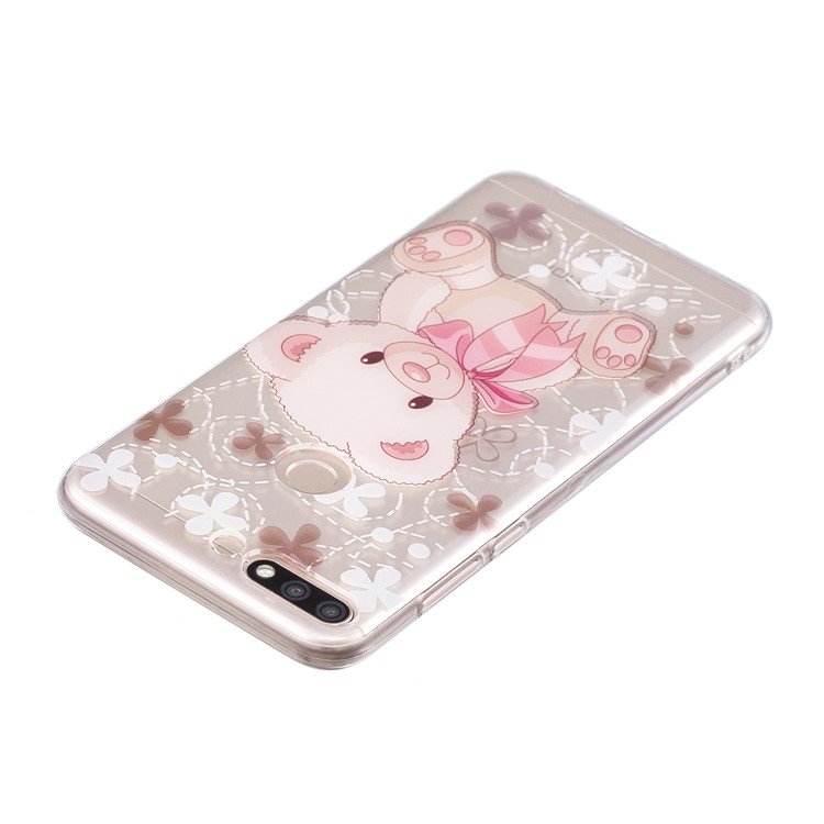 Pattern Printing IMD TPU Case Shell for Huawei Honor 7C / Enjoy 8 /Y7 Prime (2018) - Adorable Bear-3