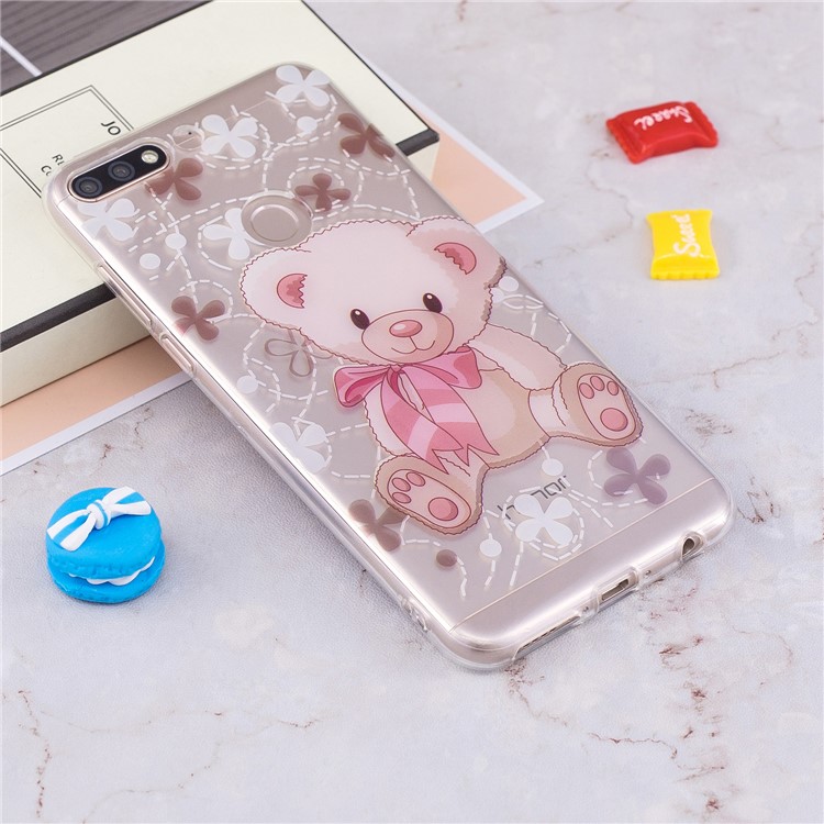 Pattern Printing IMD TPU Case Shell for Huawei Honor 7C / Enjoy 8 /Y7 Prime (2018) - Adorable Bear-4