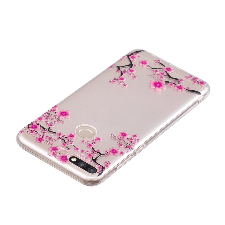 Pattern Printing IMD TPU Case Cover Shell for Huawei Honor 7C / Enjoy 8 /Y7 Prime (2018) - Plum Blossom-3