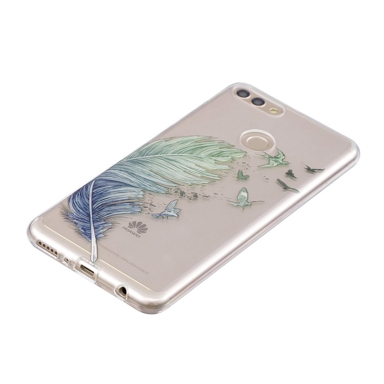 IMD Pattern Printing Flexible TPU Back Case for Huawei Y9 (2018) / Enjoy 8 Plus - Feather and Birds-2