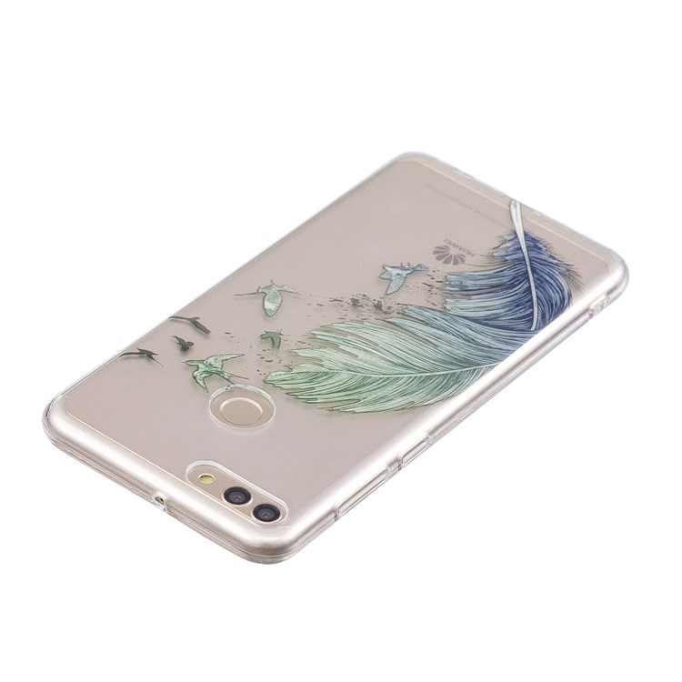 IMD Pattern Printing Flexible TPU Back Case for Huawei Y9 (2018) / Enjoy 8 Plus - Feather and Birds-3