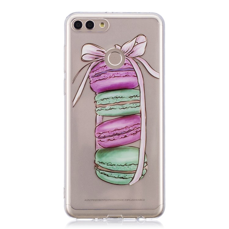 IMD Pattern Printing Flexible TPU Lightweight Casing for Huawei Y9 (2018) / Enjoy 8 Plus - Macaroon Pattern-1