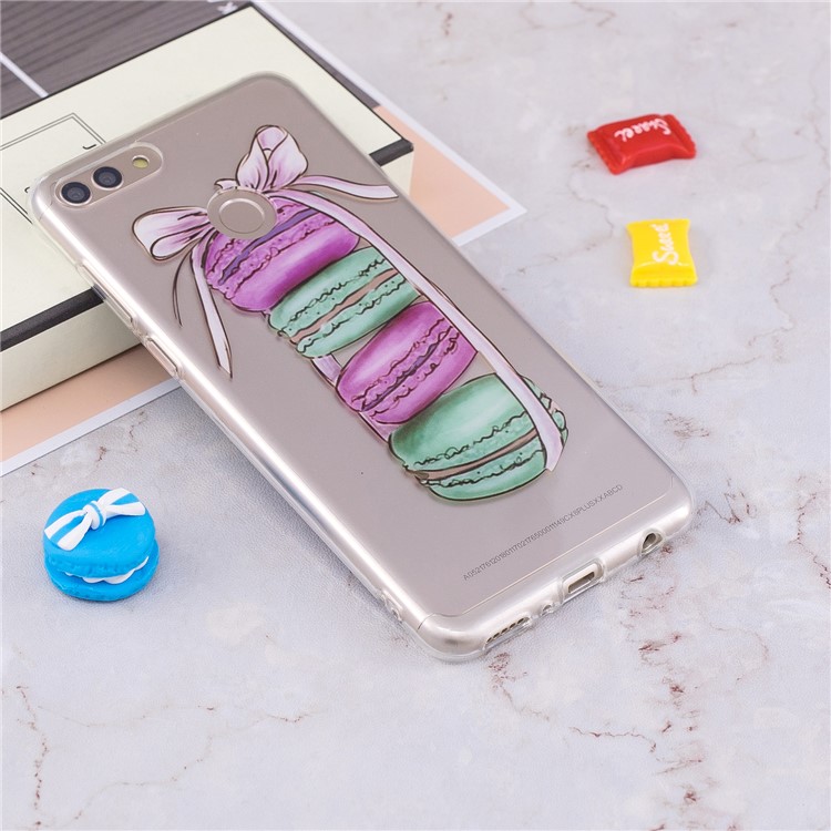 IMD Pattern Printing Flexible TPU Lightweight Casing for Huawei Y9 (2018) / Enjoy 8 Plus - Macaroon Pattern-4