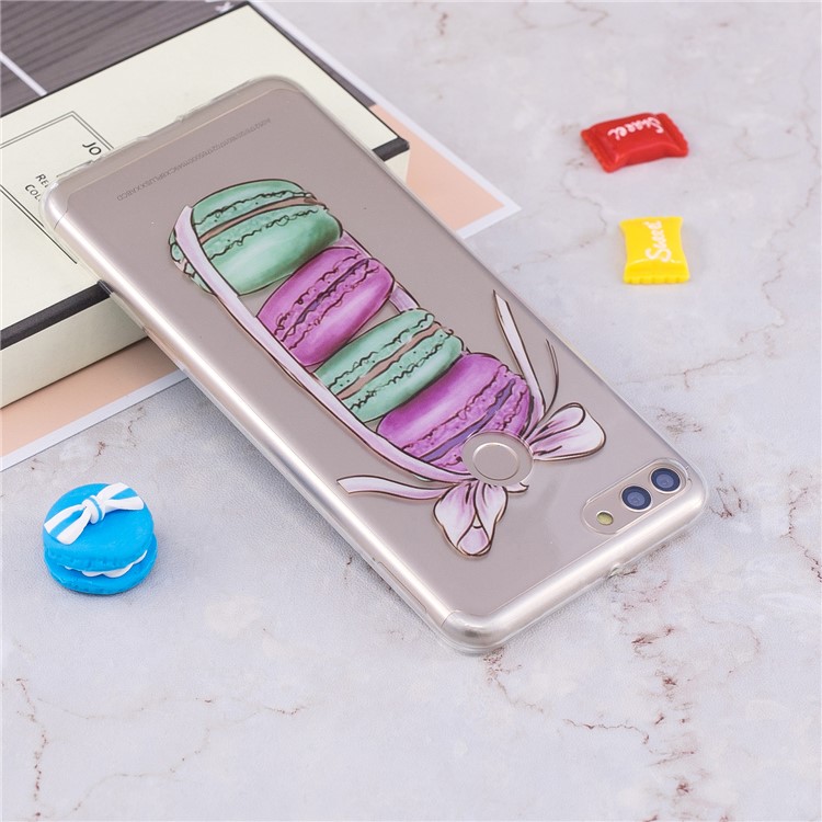IMD Pattern Printing Flexible TPU Lightweight Casing for Huawei Y9 (2018) / Enjoy 8 Plus - Macaroon Pattern-5