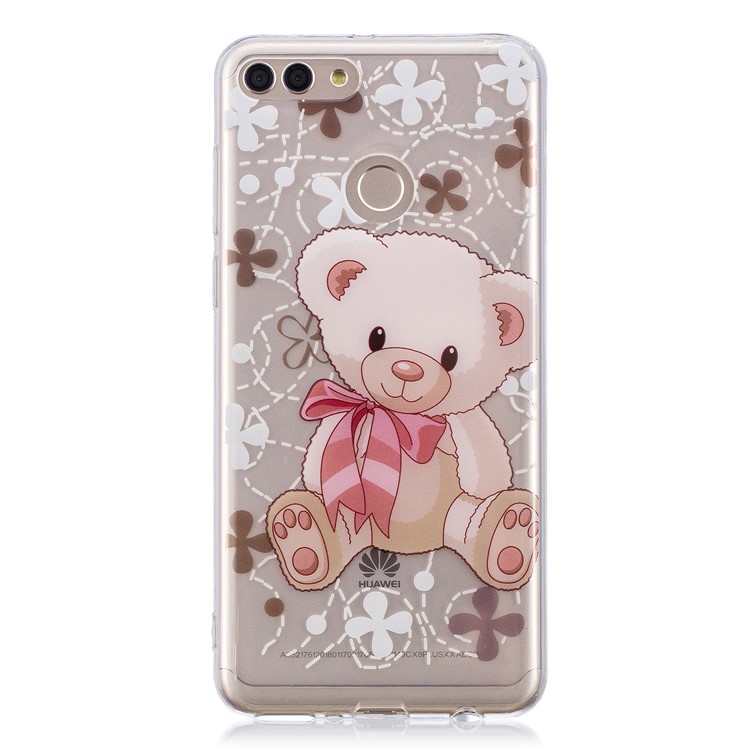 IMD Pattern Printing Flexible TPU Lightweight Cover for Huawei Y9 (2018) / Enjoy 8 Plus - Lovely Bear-1