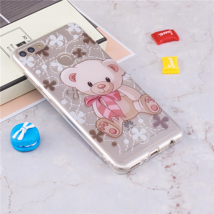 IMD Pattern Printing Flexible TPU Lightweight Cover for Huawei Y9 (2018) / Enjoy 8 Plus - Lovely Bear-4