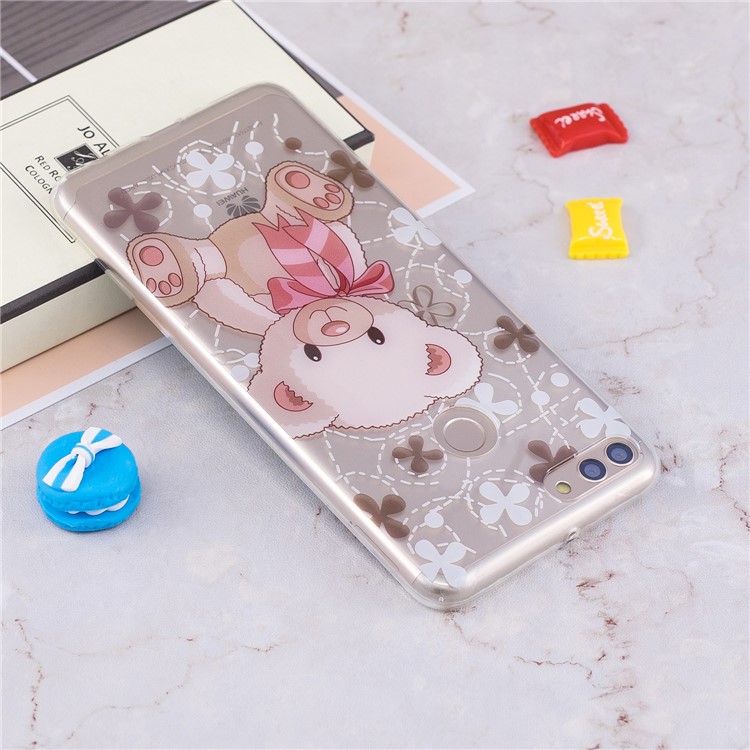 IMD Pattern Printing Flexible TPU Lightweight Cover for Huawei Y9 (2018) / Enjoy 8 Plus - Lovely Bear-5