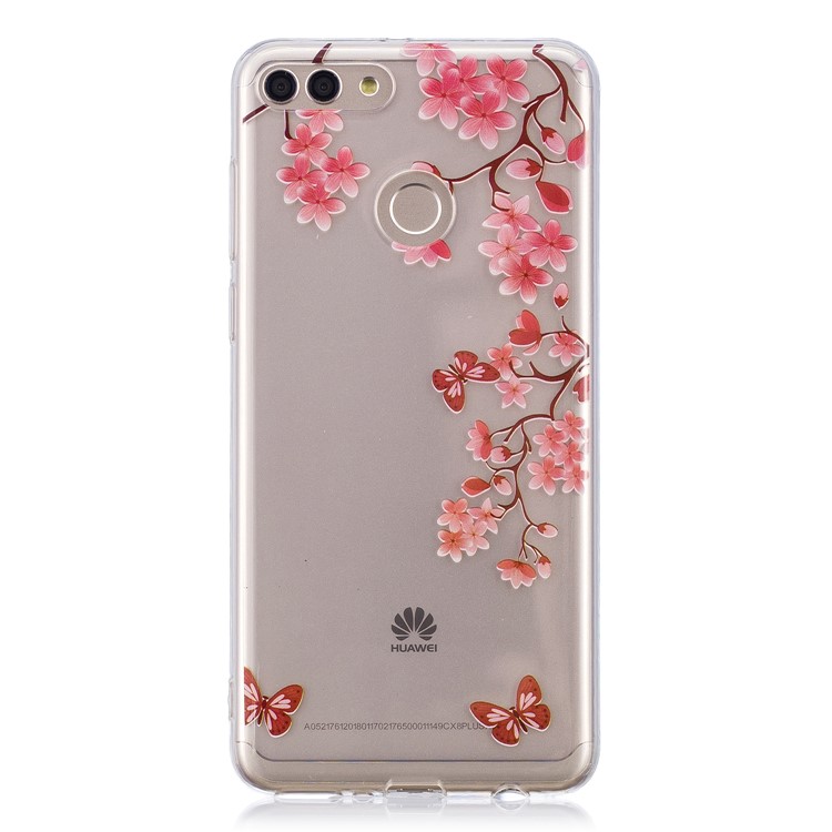 IMD Pattern Printing Flexible TPU Protection Case for Huawei Y9 (2018) / Enjoy 8 Plus - Flower and Butterflies-1