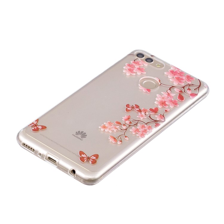 IMD Pattern Printing Flexible TPU Protection Case for Huawei Y9 (2018) / Enjoy 8 Plus - Flower and Butterflies-2