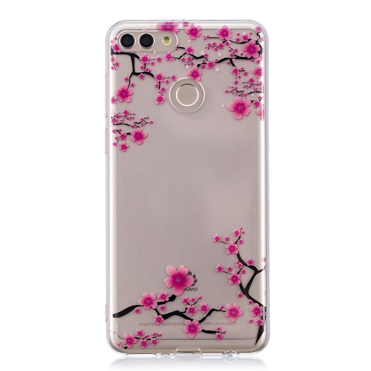 IMD Pattern Printing Flexible TPU Lightweight Phone Casing for Huawei Y9 (2018) / Enjoy 8 Plus - Plum Blossom-1