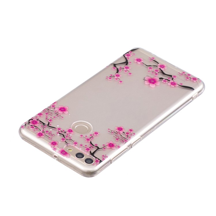 IMD Pattern Printing Flexible TPU Lightweight Phone Casing for Huawei Y9 (2018) / Enjoy 8 Plus - Plum Blossom-3