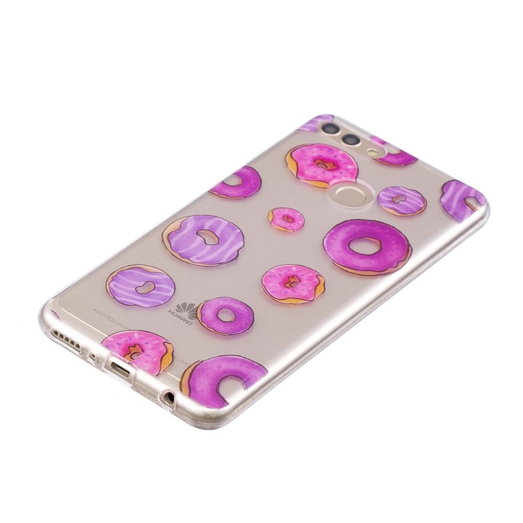 IMD Pattern Printing Flexible TPU Back Ultra-thin Protection Case for Huawei Y9 (2018) / Enjoy 8 Plus - Doughnuts-2