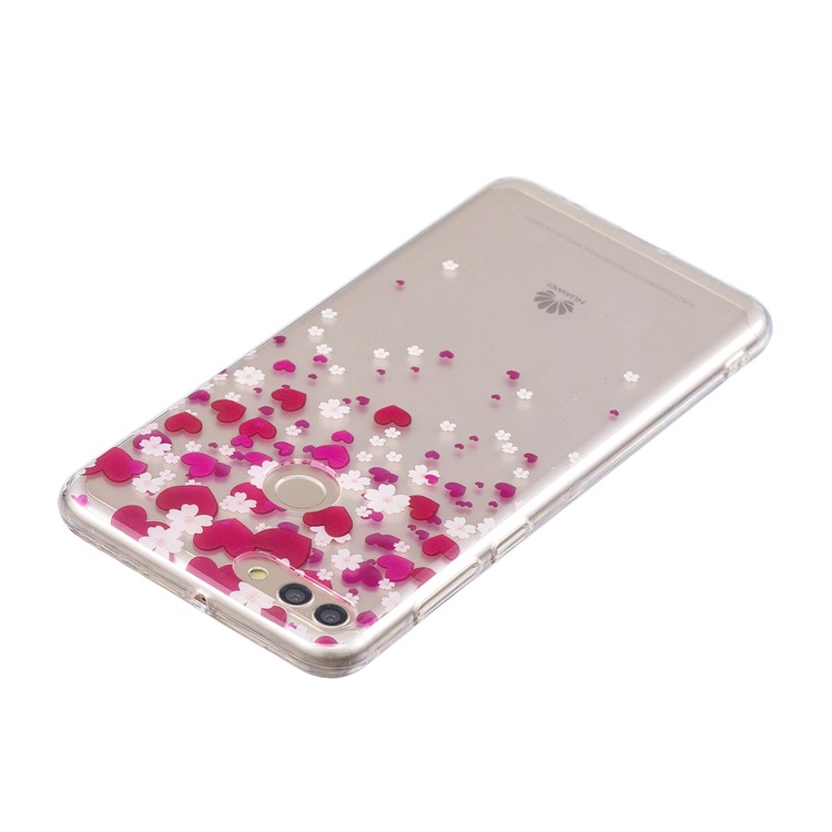 IMD Pattern Printing Flexible TPU Mobile Cover Shell for Huawei Y9 (2018) / Enjoy 8 Plus - Hearts Pattern-3