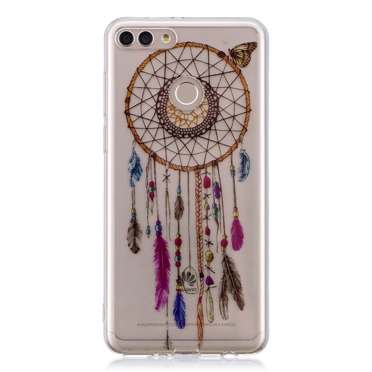 For Huawei Y9 (2018) / Enjoy 8 Plus IMD Pattern Printing TPU Featherweight Casing - Dream Catcher and Butterfly-1