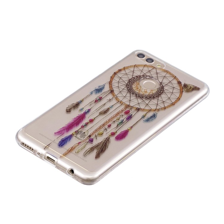 For Huawei Y9 (2018) / Enjoy 8 Plus IMD Pattern Printing TPU Featherweight Casing - Dream Catcher and Butterfly-2