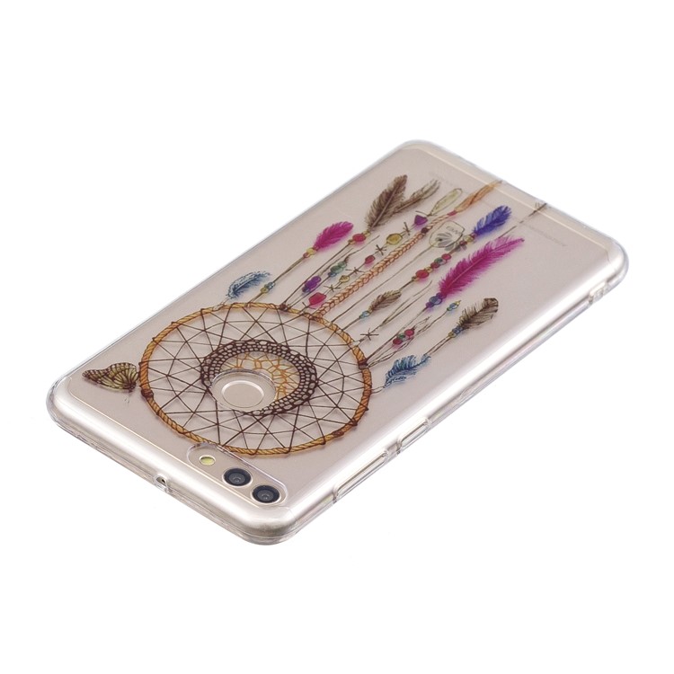 For Huawei Y9 (2018) / Enjoy 8 Plus IMD Pattern Printing TPU Featherweight Casing - Dream Catcher and Butterfly-3