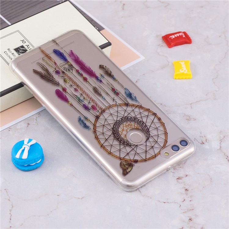 For Huawei Y9 (2018) / Enjoy 8 Plus IMD Pattern Printing TPU Featherweight Casing - Dream Catcher and Butterfly-5
