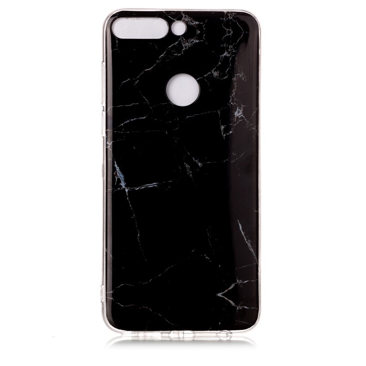 Marble Pattern IMD TPU Phone Case for Huawei Honor 7C / Enjoy 8 /Y7 Prime (2018) - Black-2