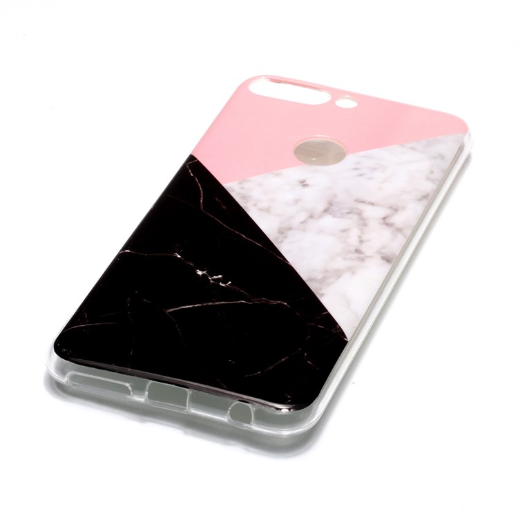 Marble Pattern IMD TPU Phone Shell for Huawei Honor 7C / Enjoy 8/Y7 Prime (2018) - Pink / Grey / Black-3