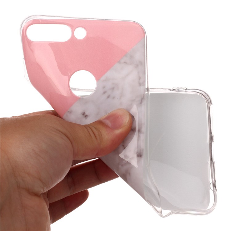 Marble Pattern IMD TPU Phone Shell for Huawei Honor 7C / Enjoy 8/Y7 Prime (2018) - Pink / Grey / Black-4