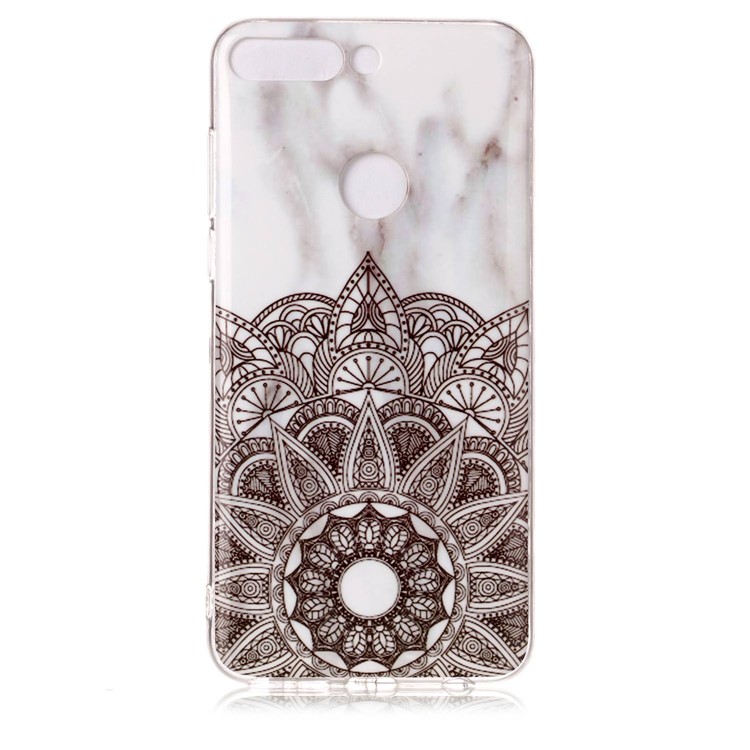 Marble Pattern IMD TPU Cell Phone Cover for Huawei Honor 7C / Enjoy 8 /Y7 Prime (2018) - Mandala Pattern-2