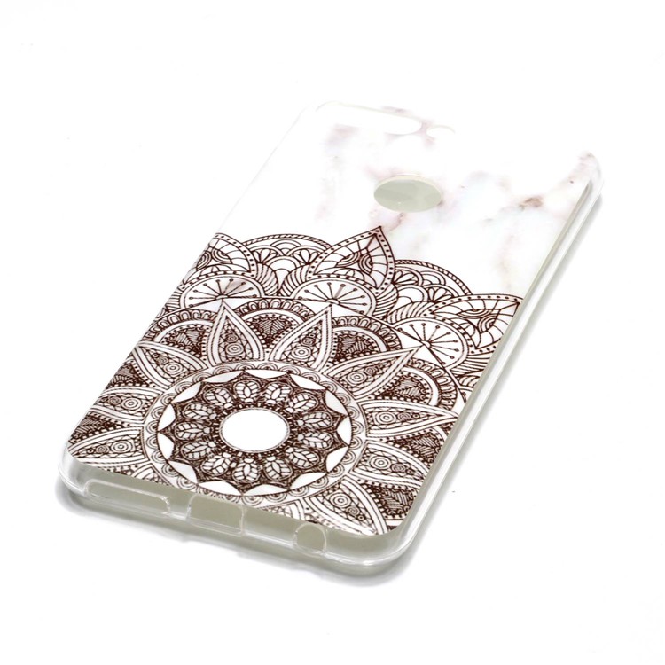 Marble Pattern IMD TPU Cell Phone Cover for Huawei Honor 7C / Enjoy 8 /Y7 Prime (2018) - Mandala Pattern-3