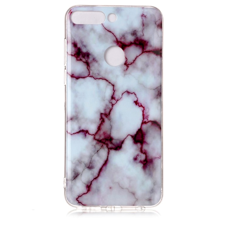 Marble Pattern IMD TPU Mobile Case for Huawei Honor 7C / Enjoy 8 /Y7 Prime (2018) - Purple-2