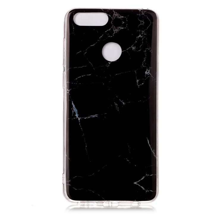 Marble Pattern IMD TPU Case for Huawei Honor 7X - Black-3
