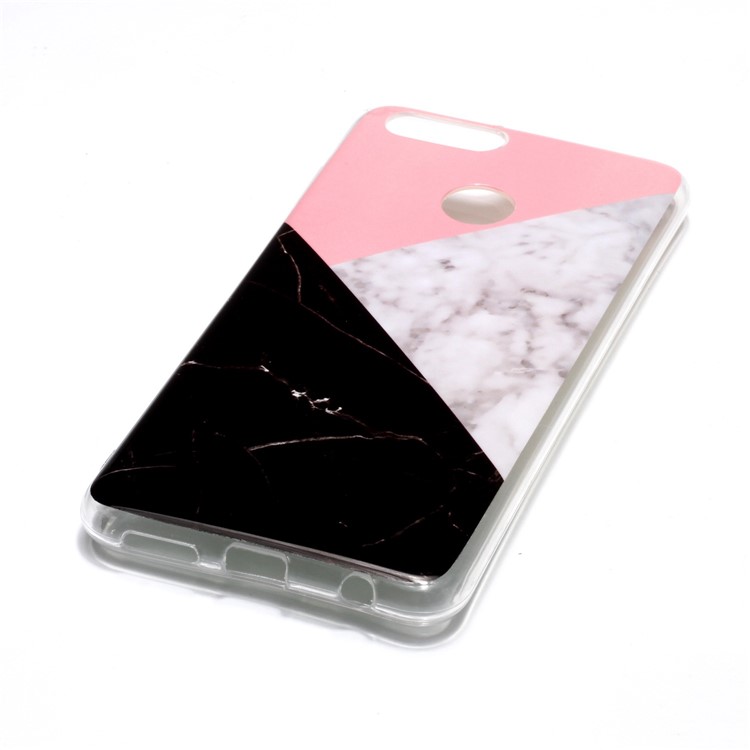 Marble Pattern IMD TPU Case Shell for Huawei Honor 7X - Pink / Grey / Black-5