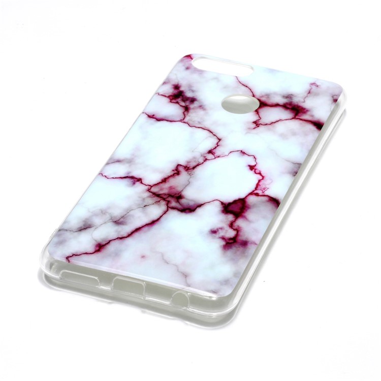 Marble Pattern IMD TPU Cover Case for Huawei Honor 7X - Purple-5
