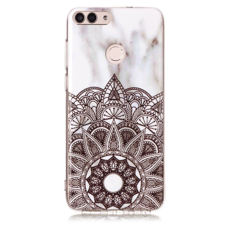 Marble Pattern IMD TPU Case for Huawei P Smart / Enjoy 7S - Mandala Pattern-2