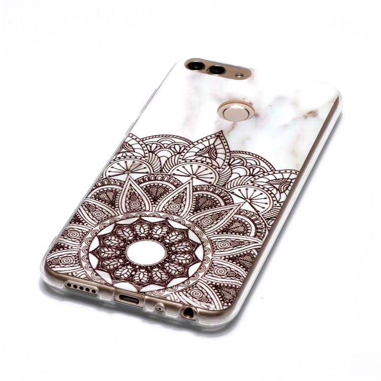 Marble Pattern IMD TPU Case for Huawei P Smart / Enjoy 7S - Mandala Pattern-3