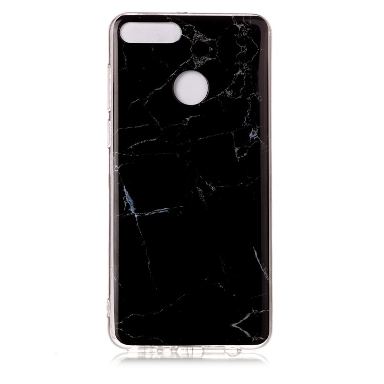 Marble Pattern IMD TPU Back Case for Huawei Y9 (2018) / Enjoy 8 Plus - Black-2
