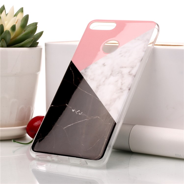 Marble Pattern IMD TPU Cover Phone Case for Huawei Y9 (2018) / Enjoy 8 Plus - Pink / Grey / Black-1