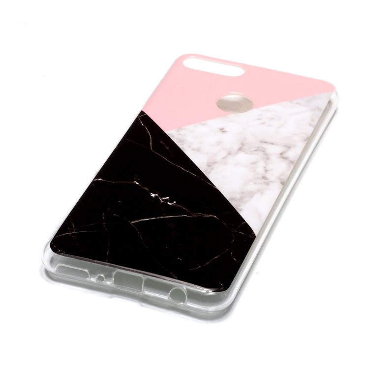 Marble Pattern IMD TPU Cover Phone Case for Huawei Y9 (2018) / Enjoy 8 Plus - Pink / Grey / Black-3