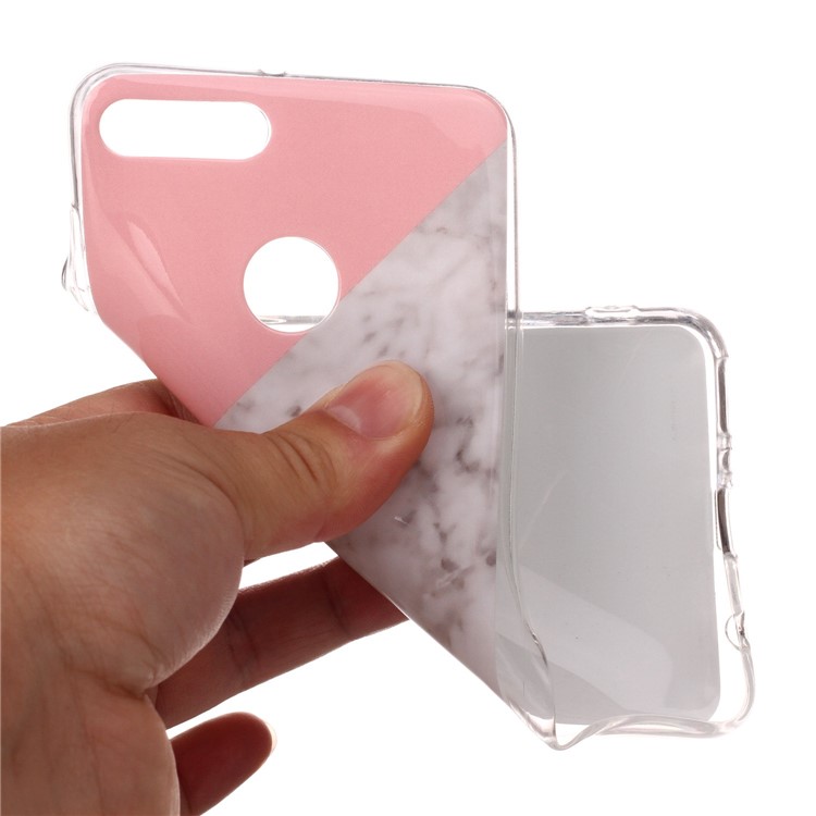 Marble Pattern IMD TPU Cover Phone Case for Huawei Y9 (2018) / Enjoy 8 Plus - Pink / Grey / Black-4