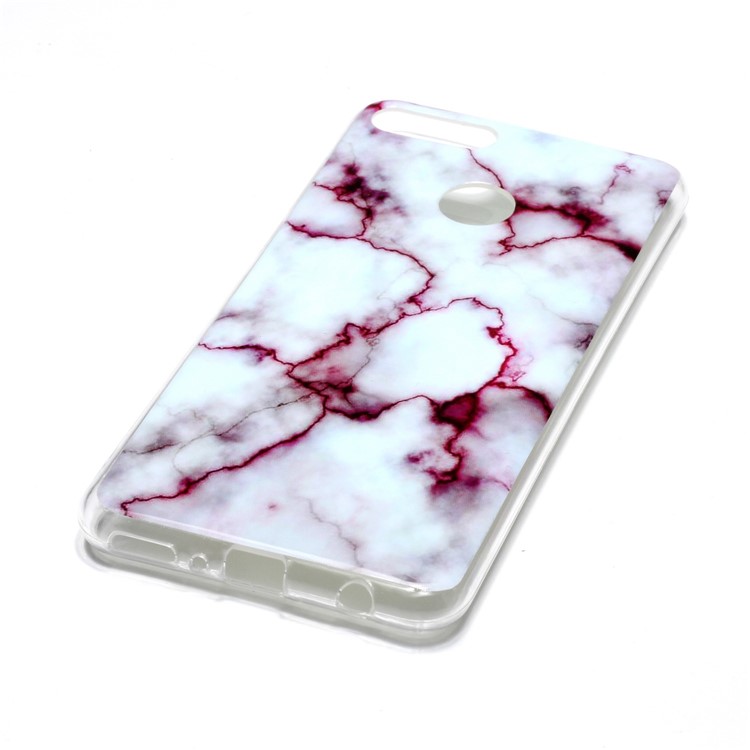 Marble Pattern IMD TPU Flexible Case for Huawei Y9 (2018) / Enjoy 8 Plus - Purple-3