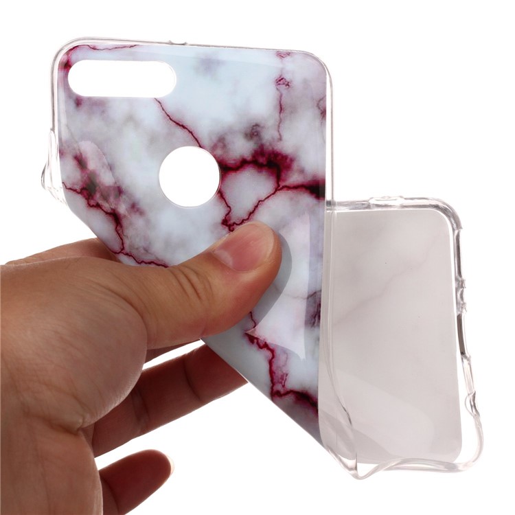 Marble Pattern IMD TPU Flexible Case for Huawei Y9 (2018) / Enjoy 8 Plus - Purple-4