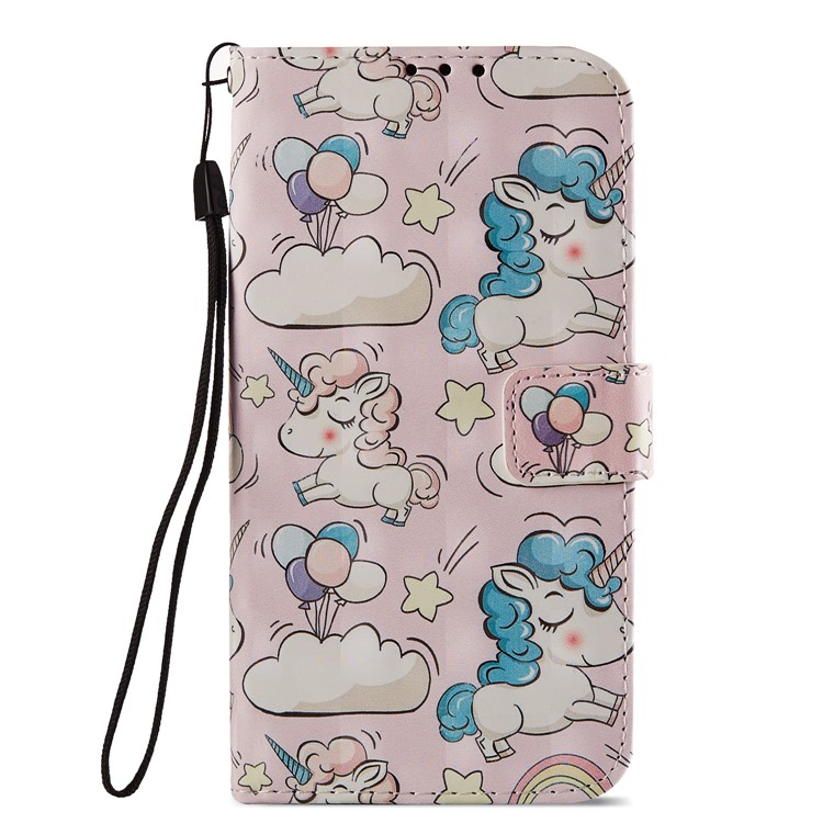 Light Spot Decor Pattern Printing Wallet Leather Case for Huawei Honor 7C / Enjoy 8 /Y7 Prime (2018) - Unicorn-2
