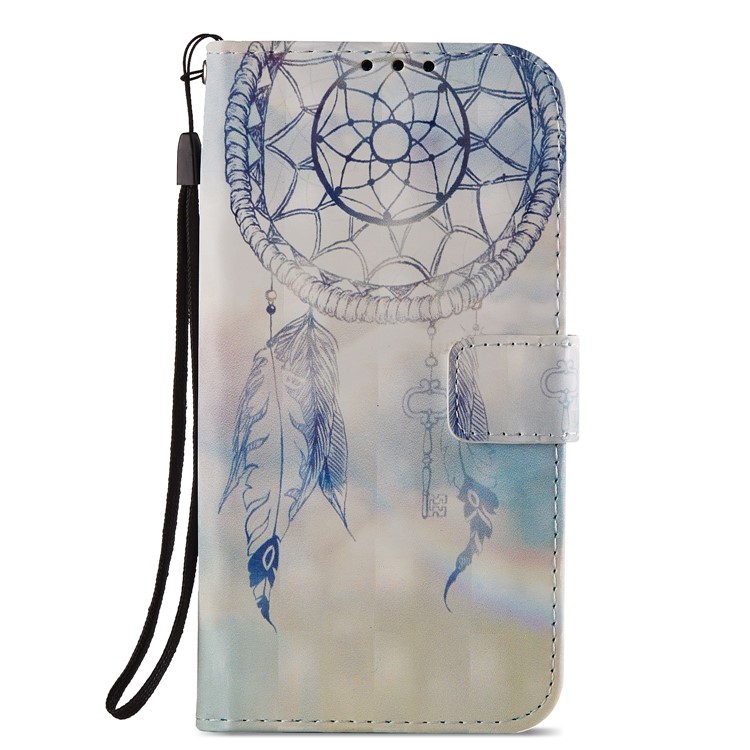 Light Spot Decor Pattern Printing Leather Wallet Stand Mobile Shell for Huawei Honor 7C / Enjoy 8 /Y7 Prime (2018) - Dream Catcher-2