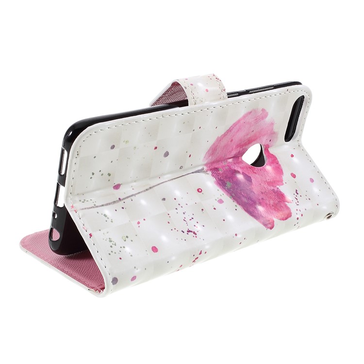 Pattern Printing Leather Wallet Case Cover for Huawei P Smart / Enjoy 7S - Vivid Flower-5