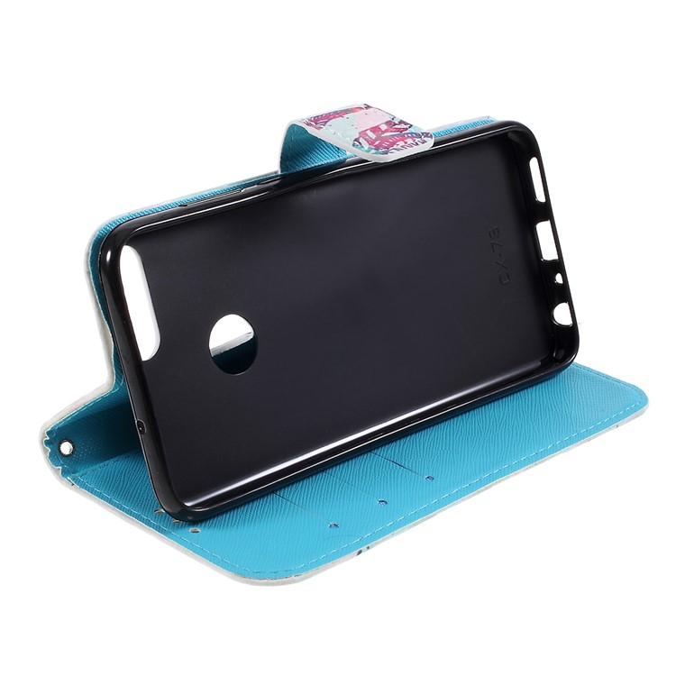 Pattern Printing PU Leather Wallet Case for Huawei P Smart / Enjoy 7S - Dream Catcher-6