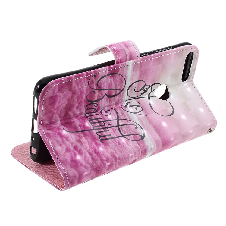 Pattern Printing Magnetic Leather Stand Case for Huawei P Smart / Enjoy 7S - Stay Beautiful-5