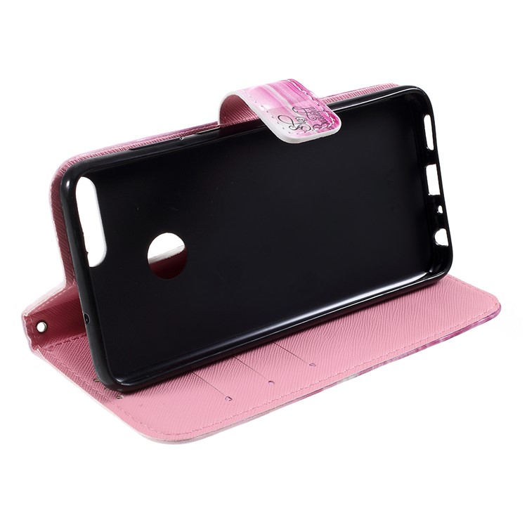 Pattern Printing Magnetic Leather Stand Case for Huawei P Smart / Enjoy 7S - Stay Beautiful-6