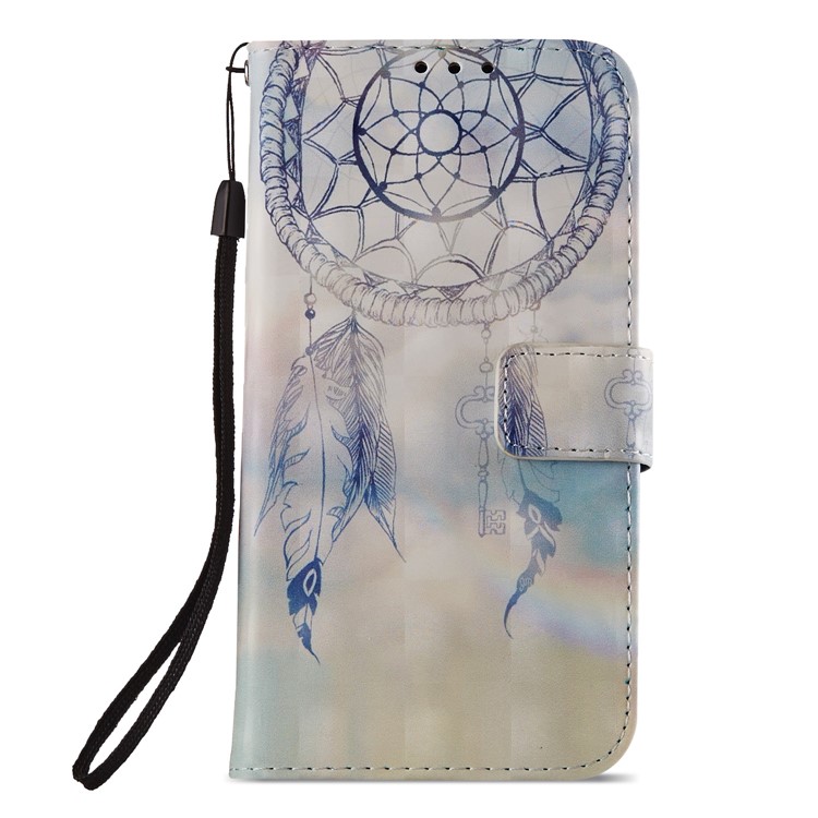 Light Spot Decor Pattern Printing Wallet Leather Phone Case for Huawei Honor 9 Lite / 9 Youth Edition - Dream Catcher-3